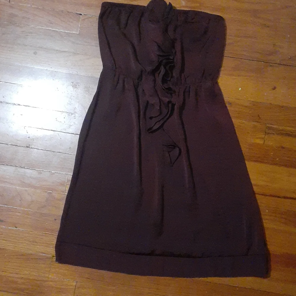 Banana Republic Strapless dress UGC color Burgundy - Picture 1 of 5